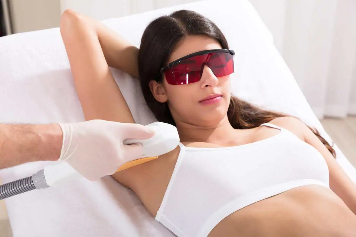 A woman is receiving Laser Hair Removal in Centennial, CO at Refine MedSpa
