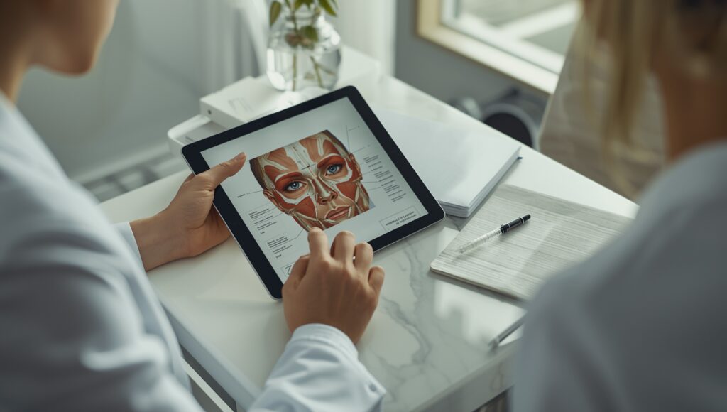 Neuromodulator treatment planning in a medical aesthetics consultation setting