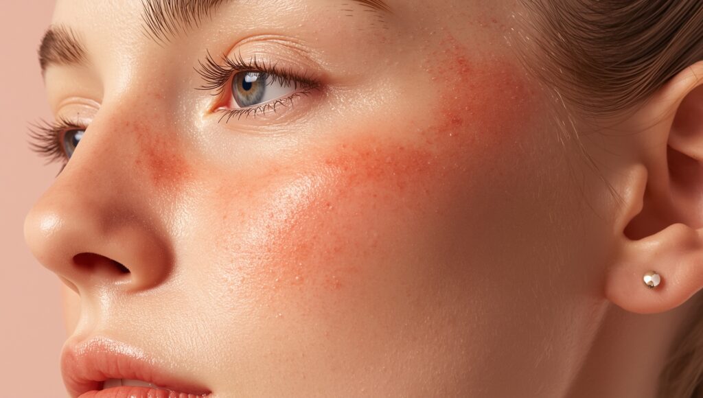 Intense pulsed light treatment targeting facial redness, sun damage, and uneven skin tone for clearer skin